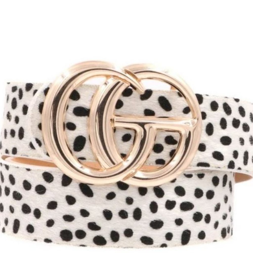 NEW Leopard Spotted White CG Belt
